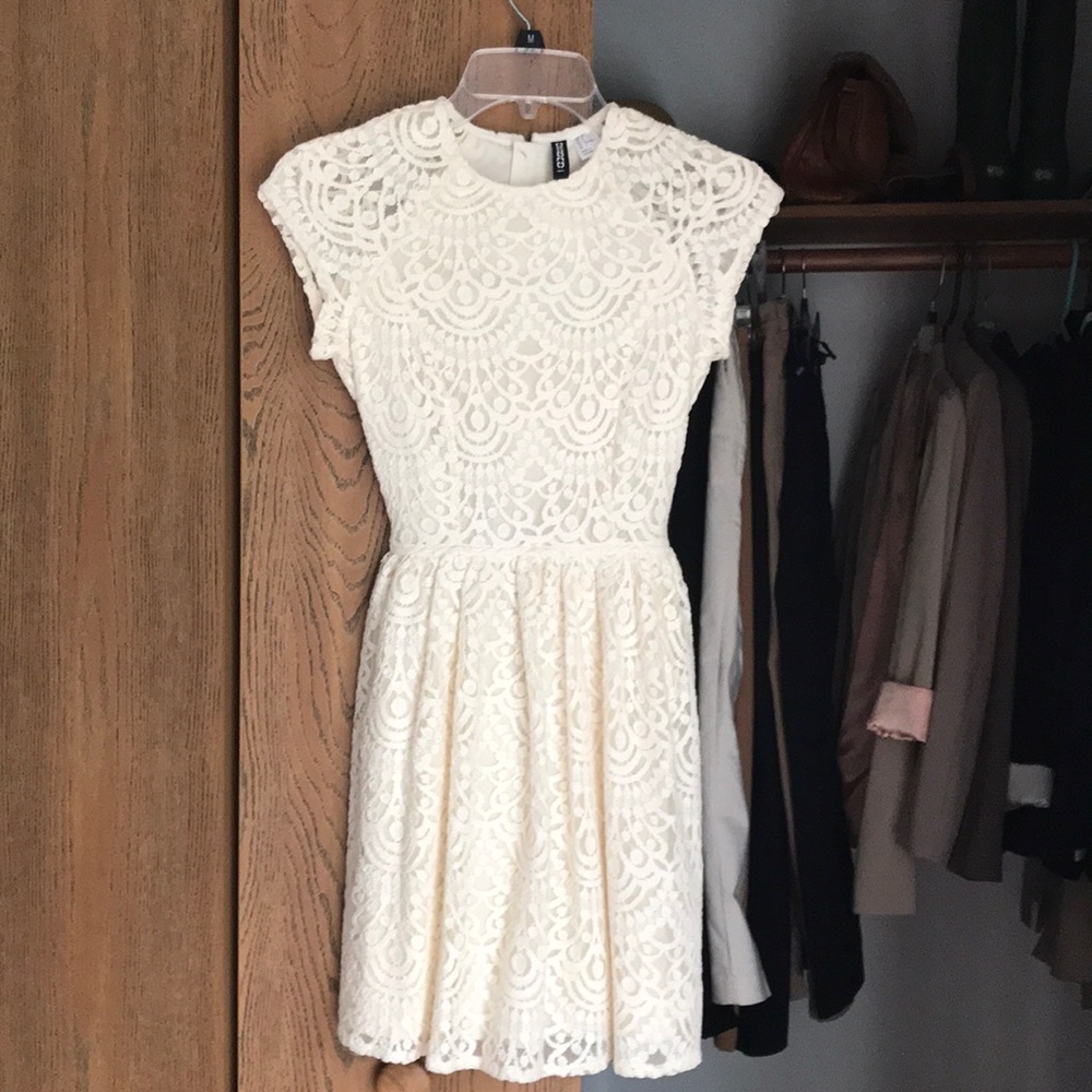Cream lace dress